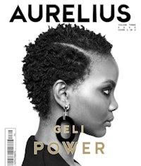 the cover of aurelius magazine featuring a woman with afro hair